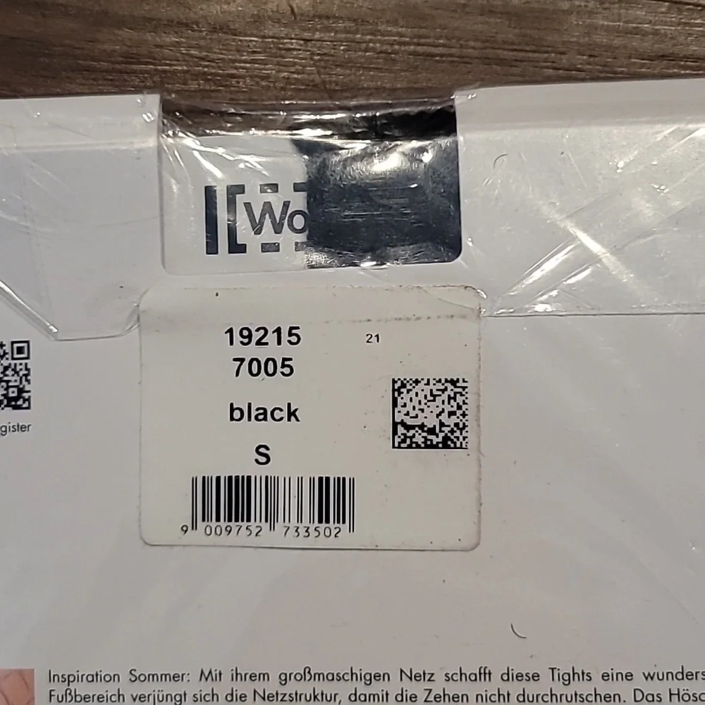 WOLFORD TINA SUMMER NET TIGHTS 19215 Black Small New